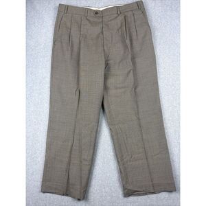 Vintage Chaps‎ Ralph Lauren Pants Mens 38 (37x28) Shepherds Check Wool Trousers